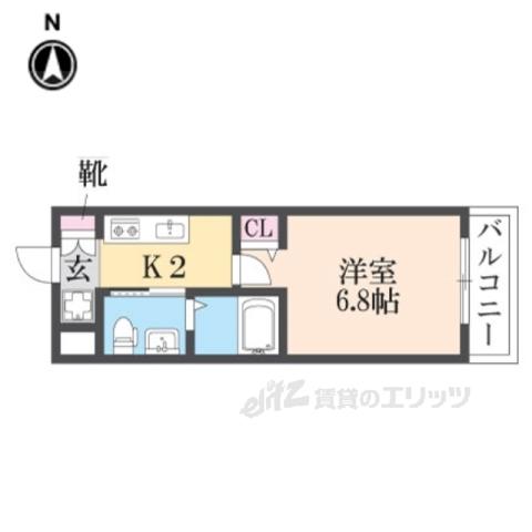 Mプラザ小阪駅前(1K/9階)の間取り写真