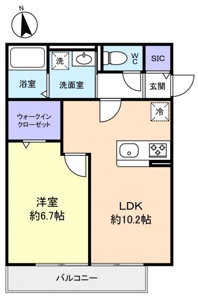 エンブリオ(1LDK/3階)の間取り写真