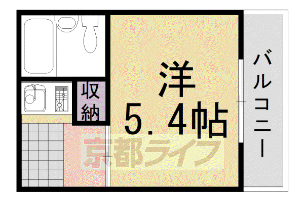 G-PLUS嵐山(ワンルーム/4階)の間取り写真