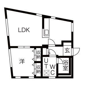 FRレジデンス大森町(1LDK/5階)の間取り写真