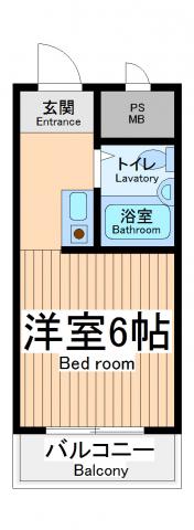 シティマンション川崎(ワンルーム/8階)の間取り写真