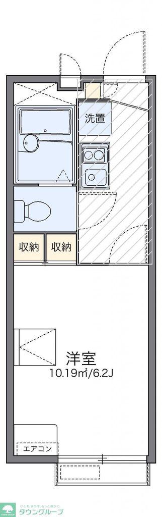 レオパレスSUNSETROOM(1K/2階)の間取り写真