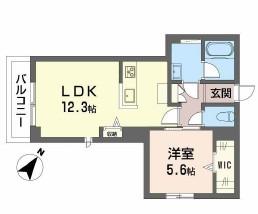 エターナ(1LDK/2階)の間取り写真