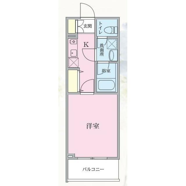 プライマル西大井グリーン(1K/1階)の間取り写真