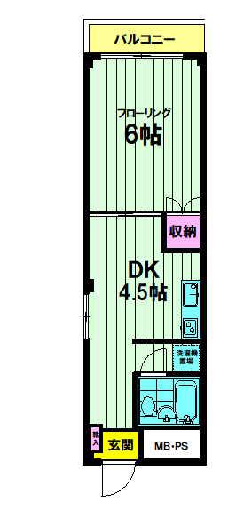メゾン高田馬場(1DK/2階)の間取り写真