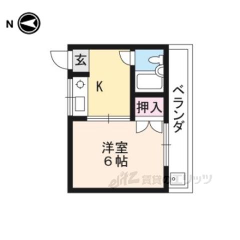 葵ハイツ(1K/2階)の間取り写真