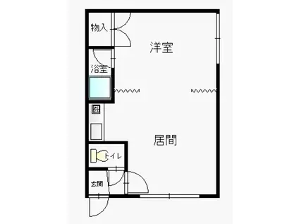 ハイツ823(1DK/2階)の間取り写真