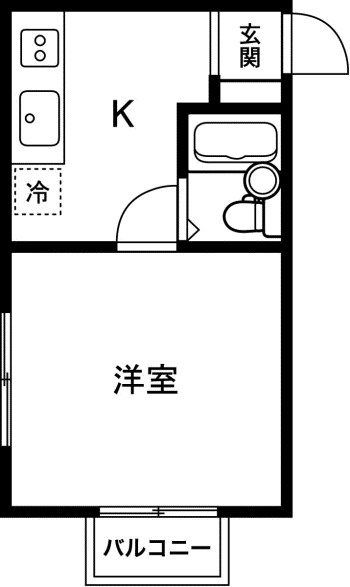 コーポサンヨー(1K/2階)の間取り写真