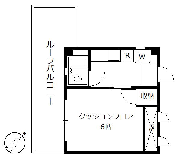 ミキハイツ(1K/3階)の間取り写真