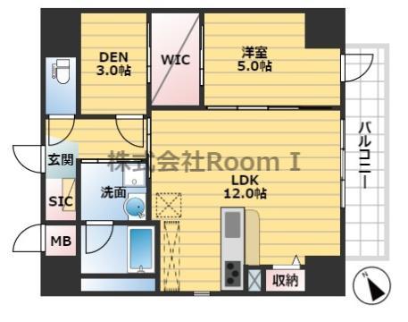 LA CASA 上汐(2LDK/10階)の間取り写真
