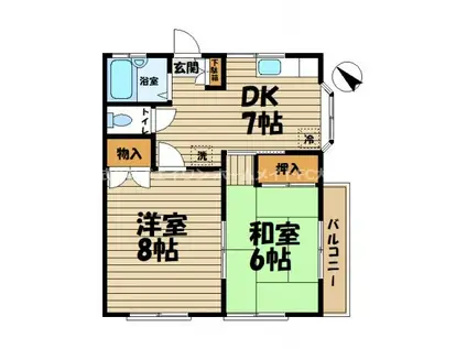 大地原VII(2DK/2階)の間取り写真