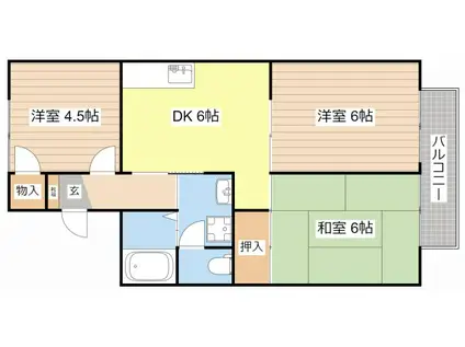 プレステージ壱番館(3DK/2階)の間取り写真