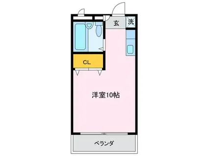 ロランジュ A(ワンルーム/1階)の間取り写真