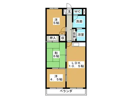 STONE HILL(3LDK/2階)の間取り写真