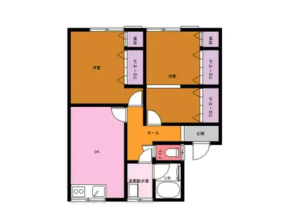 コーポサンコダ(3DK/1階)の間取り写真