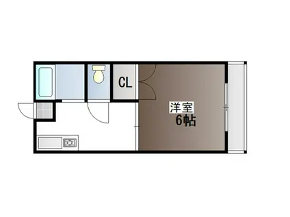 ヴィガーライフ雅 II(1K/1階)の間取り写真