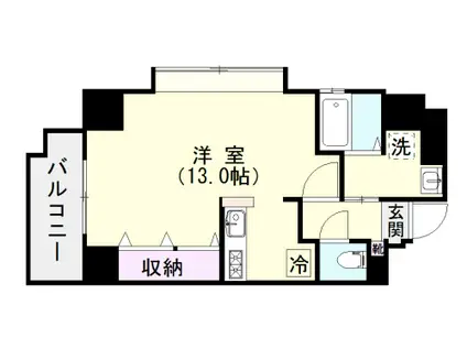 FLORA(ワンルーム/8階)の間取り写真