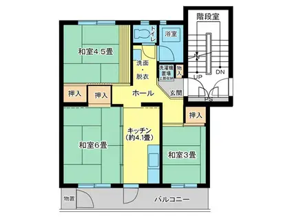 相模原田名(3K/4階)の間取り写真