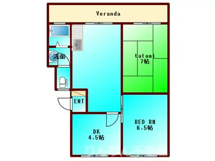 宇野ビル2.3(3DK/3階)の間取り写真