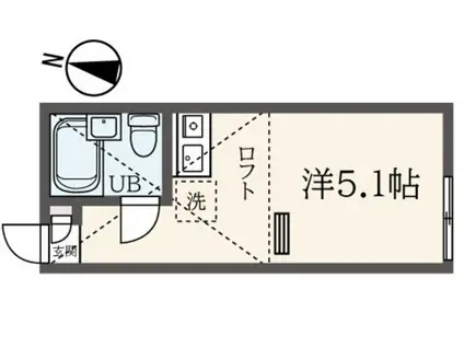 カインドハウス山手大平(ワンルーム/2階)の間取り写真