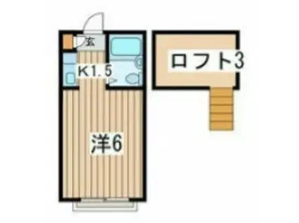 パレモア南林間(1K/2階)の間取り写真