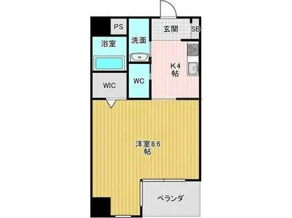 MAISON SPADE(1K/9階)の間取り写真