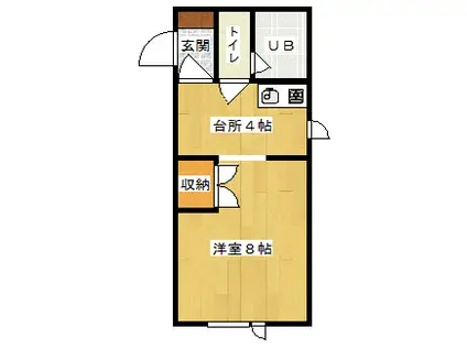 エブリライフマンション(1K/3階)の間取り写真