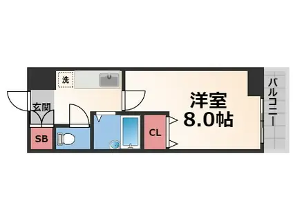 グランドゥルイ(1K/10階)の間取り写真