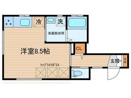 ダイキグランテ-ジ南品川III(ワンルーム/1階)の間取り写真