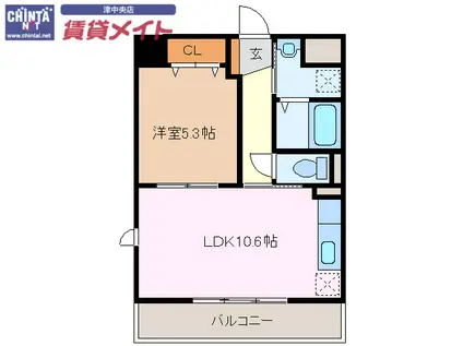 塔世西裏MSビル(1LDK/6階)の間取り写真