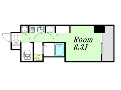 エステムコート新大阪XIIオルティ(1K/2階)の間取り写真