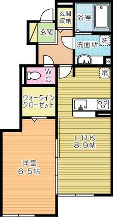 TADヴィラ(1LDK/1階)の間取り写真