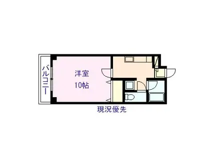 太茂ハイツ(1K/2階)の間取り写真