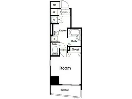 セジョリ大森町(1K/7階)の間取り写真