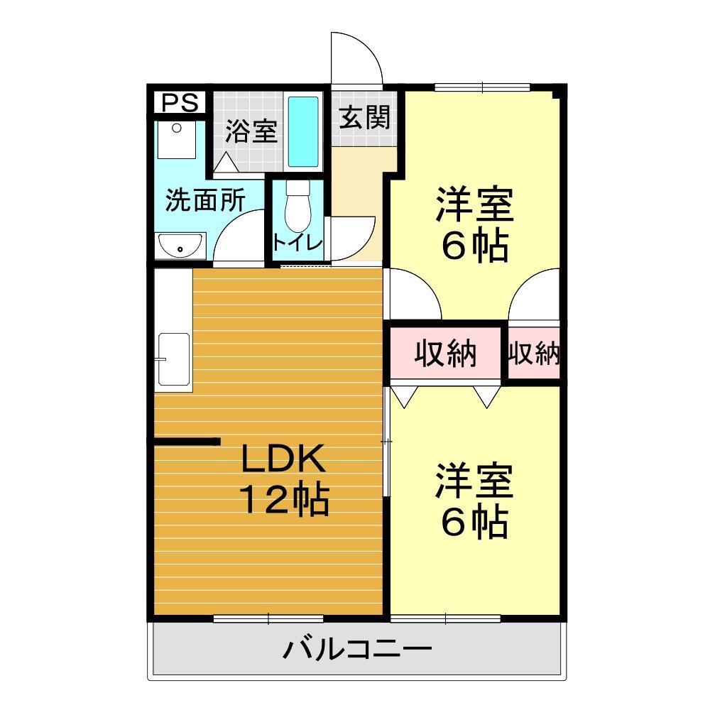 レジデンスTOKI(2LDK/3階)の間取り写真