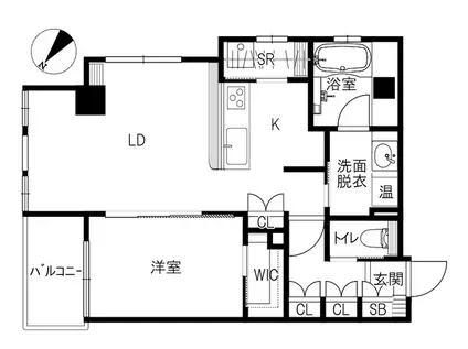 MAKANI(1LDK/2階)の間取り写真