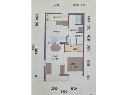 ハイツまほろば(1LDK/2階)の間取り写真