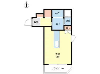 ΑNEXT澄川(1K/2階)の間取り写真