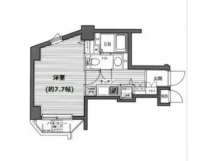 グランド・ガーラ西新宿ウエスト(1K/11階)の間取り写真