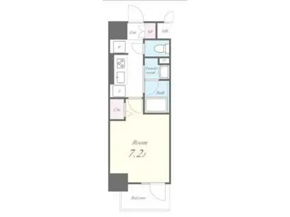 カサ・フェリーチェ(1K/2階)の間取り写真