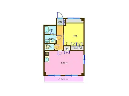 センチュリーコート(1LDK/2階)の間取り写真