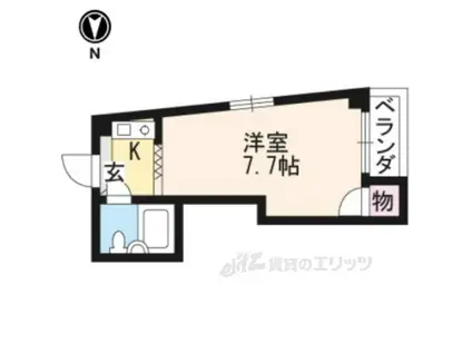 メゾン・ド・リーブルⅡ(1K/4階)の間取り写真