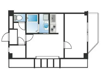 エルブ新大阪(1DK/5階)の間取り写真