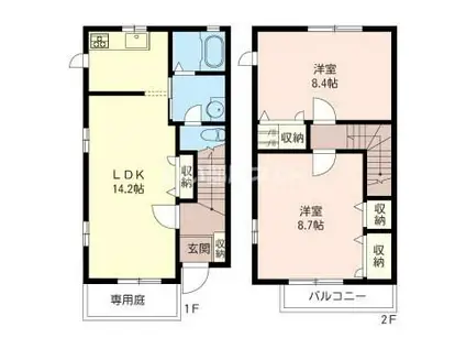 プリマベーラ大成(2LDK/1階)の間取り写真