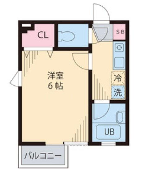 メゾンブラン(1K/2階)の間取り写真
