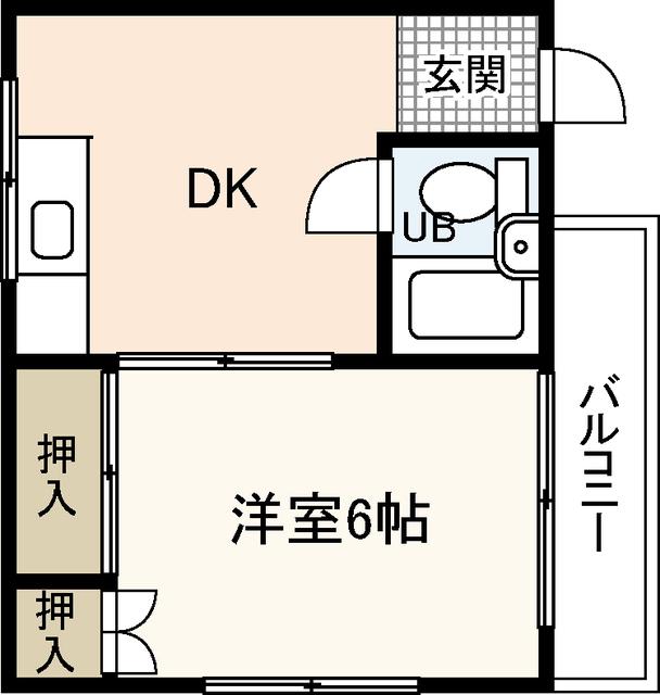 第5佐野ビル(1DK/3階)の間取り写真