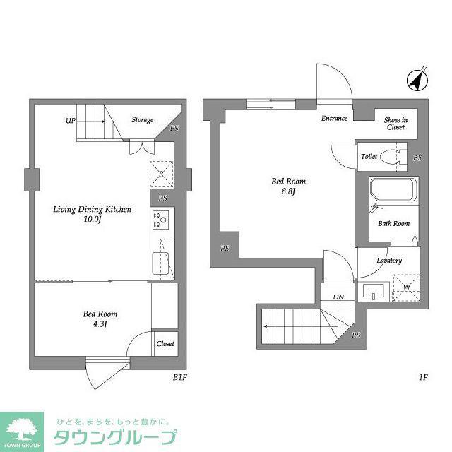 ザ・レジデンス用賀(2LDK/1階)の間取り写真