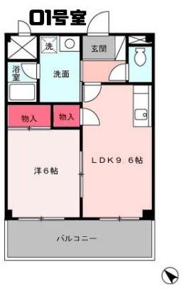 パステルサンライズ(1LDK/2階)の間取り写真