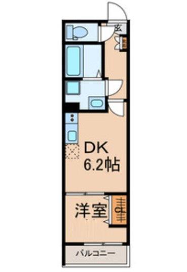 CASA DEL KARATACHI(1DK/1階)の間取り写真
