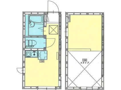 T・T白楽(ワンルーム/1階)の間取り写真